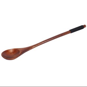 6Pcs Long Handled Wooden Spoons Wood Tea Coffee Spoon Japanese Style Desser