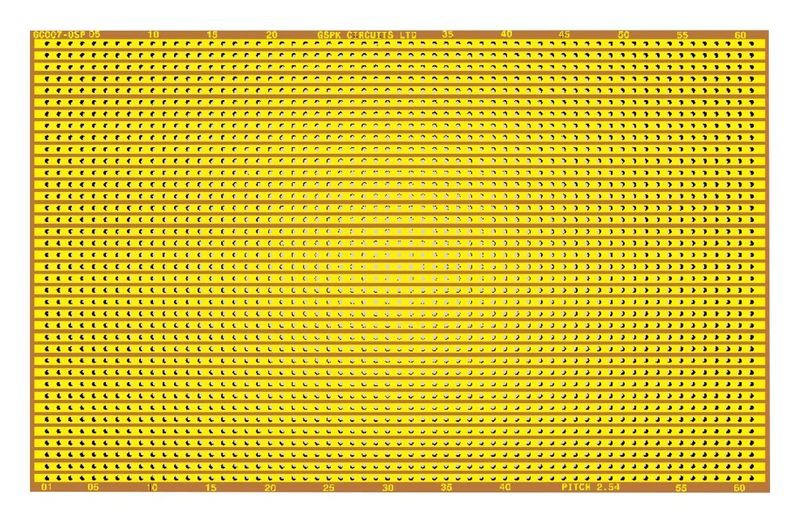 GSPK Circuits (GC010-OSP) Prototyping Board, FR2, 100mm x 160mm
