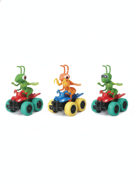 Inertial Insect Quad Bike Climbing Cars Kids Toys - 3 Pack