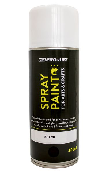 Pro-Art Craft Spray Paint - Black - 400ml