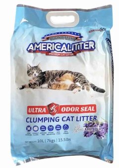 AmericaLitter Clumping With Odour Control 7KG (Lavender)