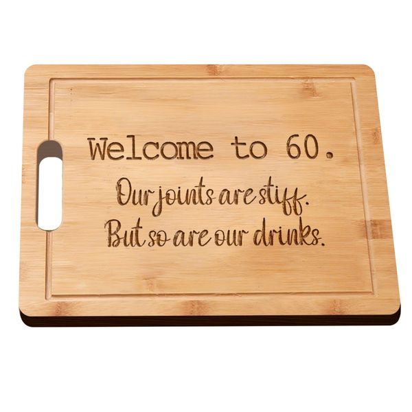 Chopping Board 60th Birthday Present Charcuterie Board Funny Gift for Her