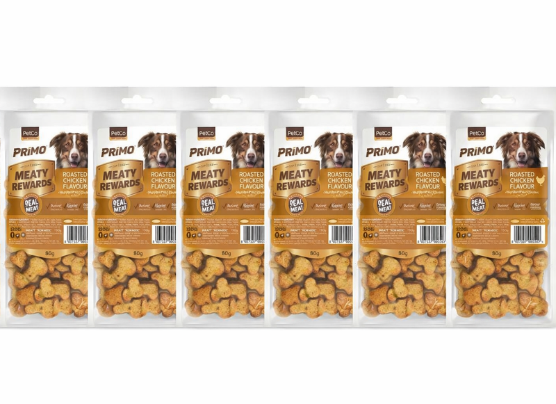 Petco Primo Meaty Rewards Dog Treats Chicken Flavour - 6 Pack