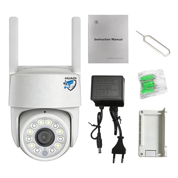 4G Security Camera 4MP Full Color Night Vision IP66 Outdoor HUAOI
