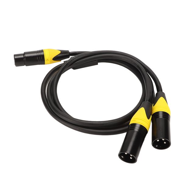 XLR Splitter Cable Female to Dual Male 3 Pin Low Loss XLR Y Cord 3.3ft