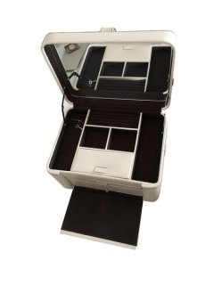 AB Collezioni Womens Ladies Magnolia Leather Jewellery Box Case Great Gift