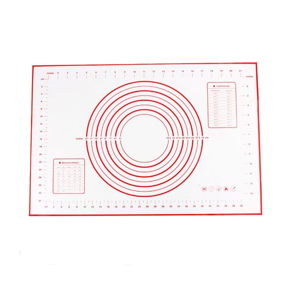 Silicone Reusable Baking Rolling Mat Sheet With Measurement-Black