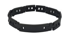 Fabulae Black Steel Bracelet, Paulo