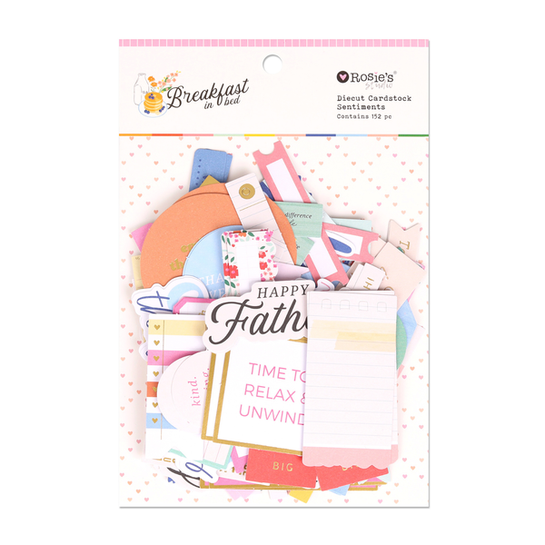 Breakfast in Bed Cardstock Diecuts - Sentiments (152 Pieces)