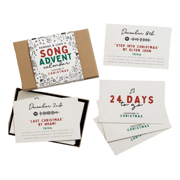 Christmas Advent Calendar Cards 24 Days Greeting Card Commemorate B