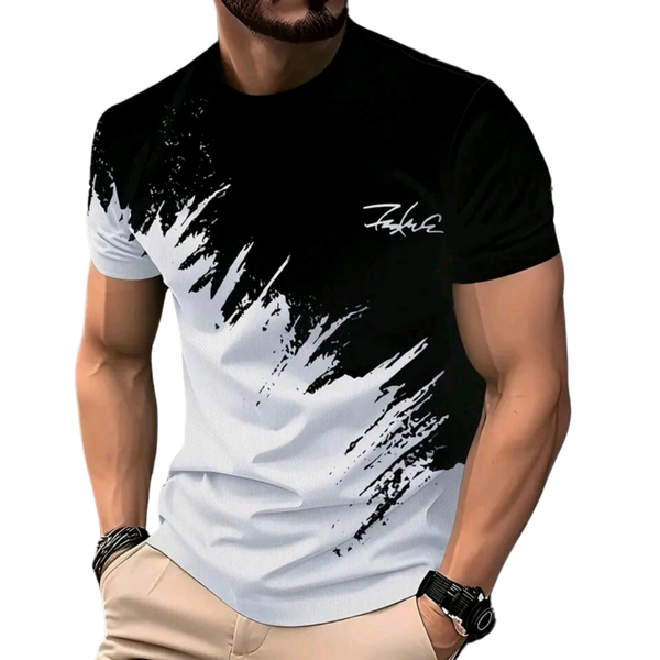 Mens Short Sleeve Colorblock Shirt - Splash