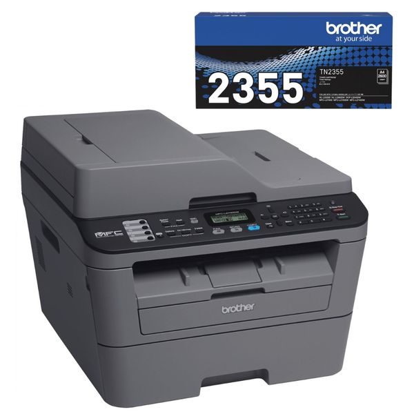 Brother MFC-L2700DW Black and White Laser Printer with TN-2355 Laser Toner