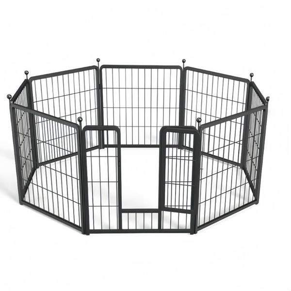 8-Panel 70x100cm Pet Playpen Dog Fence for Indoor &amp; Outdoor Camping