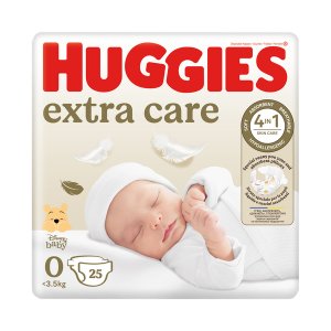 Huggies Extra Care - Size 0 New Baby (Up to 3.5kg) - 25 Nappies