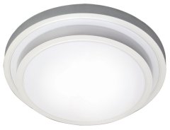 White Polycarbonate Fluorescent Fitting with Silver Edge