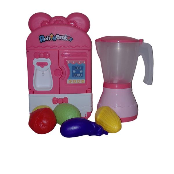 Kids Mini Fridge and Blender Playset