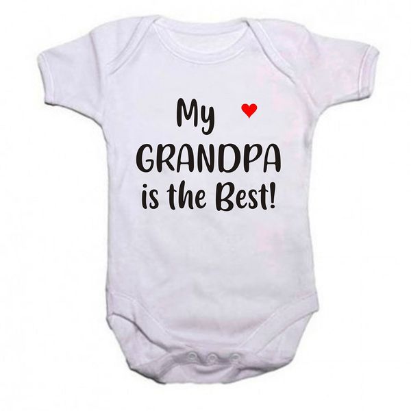 Qtees Africa My Grandpa is the Best Baby Grow