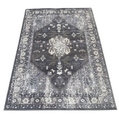 Grey Floral Persian Vintage Rug - 290 x 200 cm