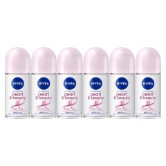 NIVEA Pearl &amp; Beauty Even Tone Anti-perspirant Roll-on Deo, 6x50ml