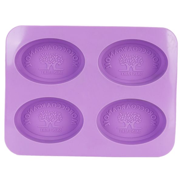 Oval Soap Candle Mold - 4-Grid
