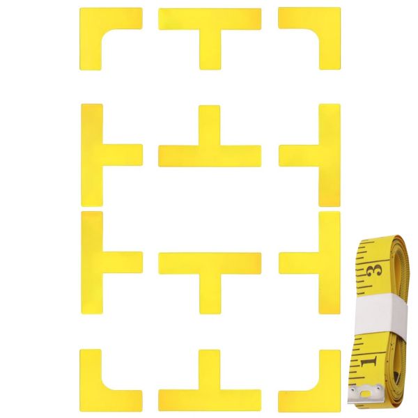 Lines Marking Set with Tape Measure, Pickleball Court Marker Kit - Yellow
