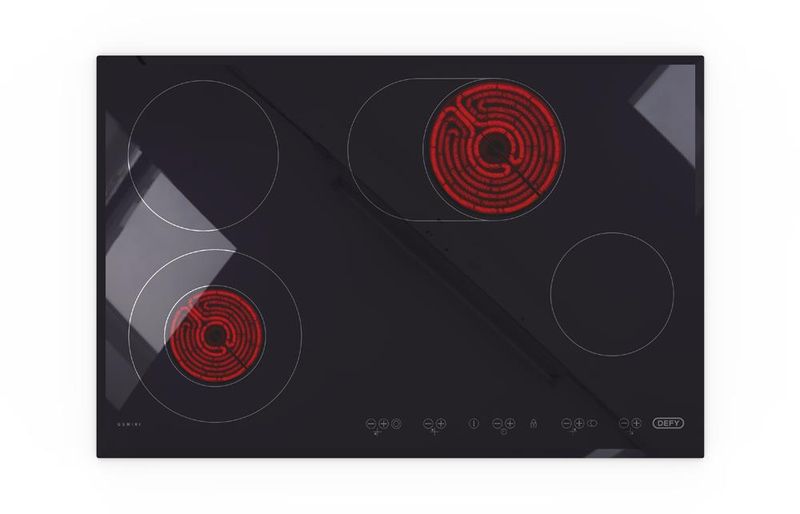 Defy DHD417 77cm Gemini Touch Control Hob with Dual and Flexi Zone Black