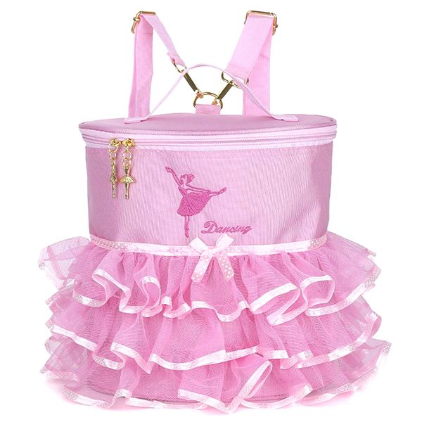 Girls Tutu Lace Dress Kids Ballet Dance Backpack Shortage Bag
