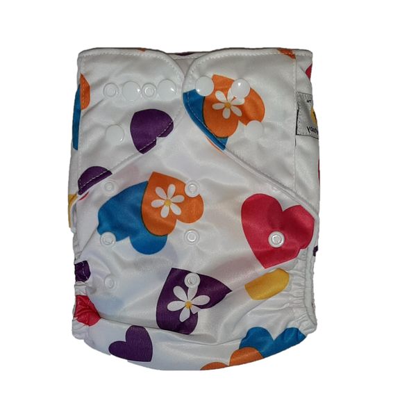 Naughty Baby Cloth Nappy - Hearts