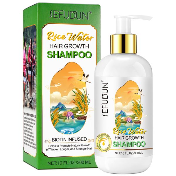 Rice Water Hair Growth Shampoo for Thinning Hair &amp; Hair Loss