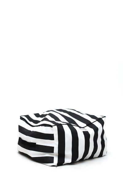 Black Storage Pouf