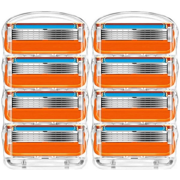 Shaving Blades for Gillette Fusion - 8 Pack - Generic Blades - Premium Set