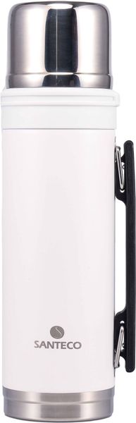 Santeco Aspen Outdoor Double-Walled Stainless Steel Flask - Milky White (1000ml)