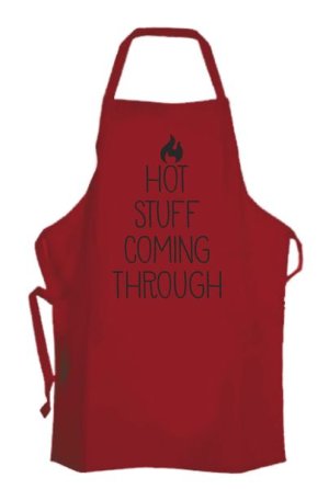 DSA Linen- 100% Cotton Slogan Apron - Red