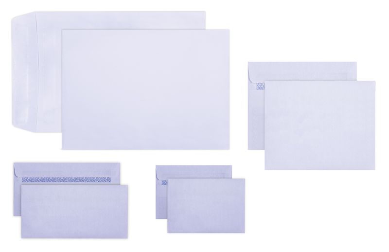 LEO Envelopes - Combo Pack of 80 White Self-Seal Envelopes, C4 C5 C6 DLB