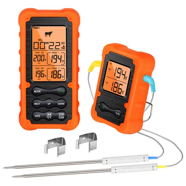 Wireless Meat Thermometer with IPX7 Dual Probe Thermometer