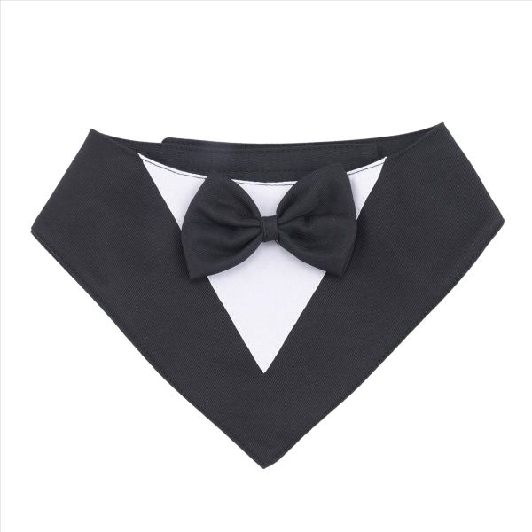 Dog Tuxedo Formal Dog Wedding Collar With Bow Tie Pet Party S Black