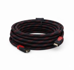 Braided High Speed HDMI to HDMI Cable for TV &amp; Gaming Consoles -Black &amp; Red