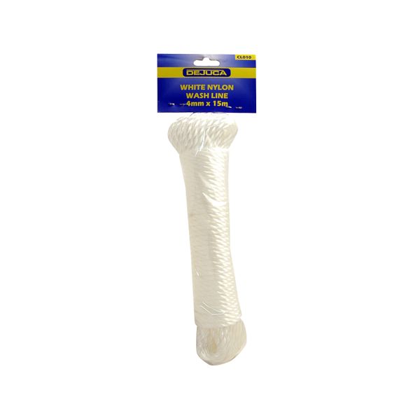 Dejuca - Wash Line - White - 4mm X 15m - (hank) - 10 Pack
