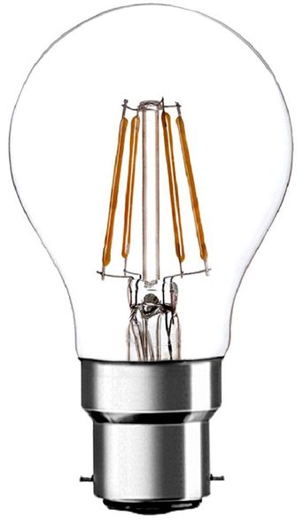 Pro Elec (PEL00225) LED Light Bulb, Filament GLS, BA22d / BC, Neutral White