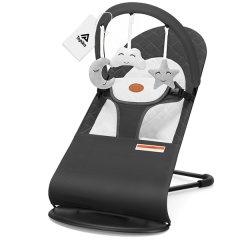 Topika 0-18 Month Portable Baby Bouncer &amp; Rocker Chair with Plush Toys