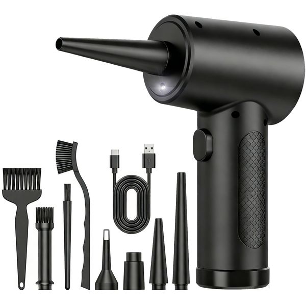 Compressed Air Duster 51000RPM Electric Air Duster Rechargeable Cordless