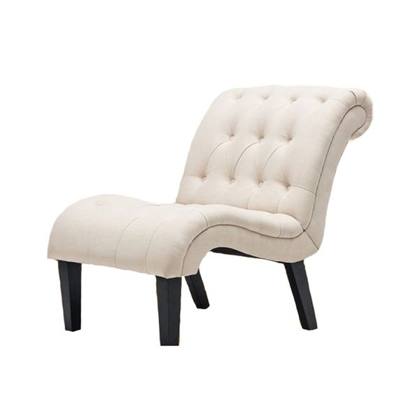Aleazay Upholstered Slipper Chair in Beige