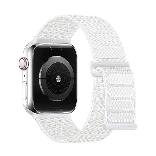 Soft Breathable Nylon Watch Strap For Apple Watch - Orange &amp; Black