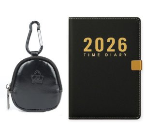 SACLASSY Genuine Leather Coin Wallet Coin Purse with 2026 Diary Men's Gift