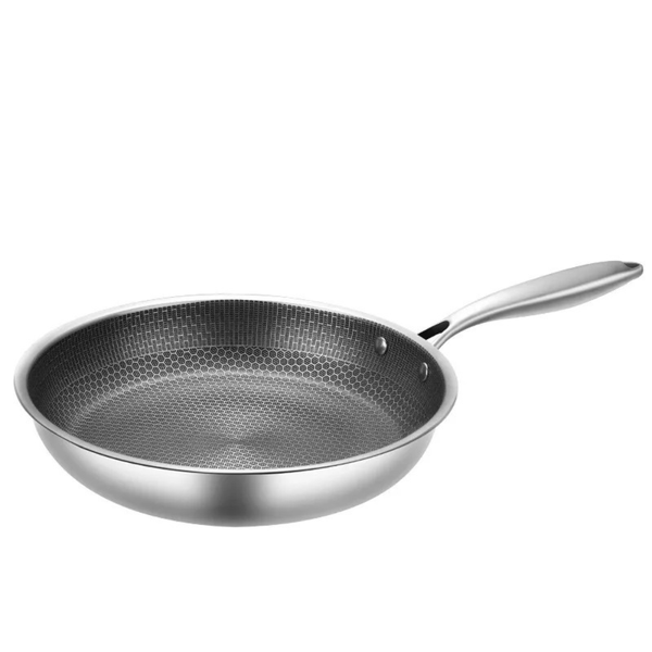 32cm Silver stainless steel Non-Stick Frying Pan