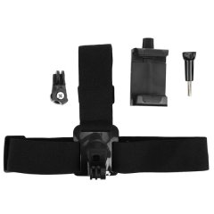 Head Strap Mount for Sports Cameras Black
