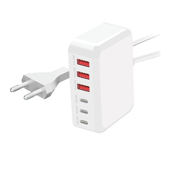 SUPA FLY 114W Smart Charging Station with 6 Universal Ports - White