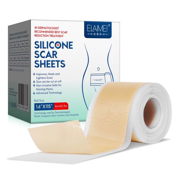 Elaimei Professional Silicone Scar Sheets Roll (4cm x 2.9m)