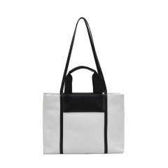 HB-ZF816, Two Tone Cotton Ladies Handbag