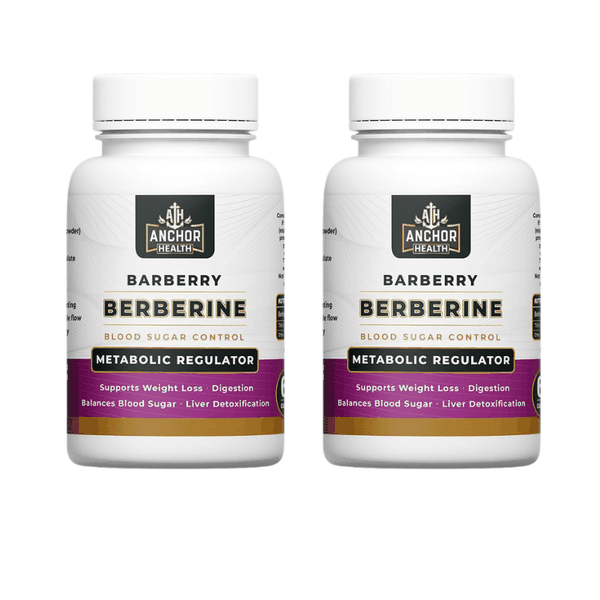 Anchor Health Berberine -Metabolic Regulator - 60 Capsules x 2 (Value Pack)